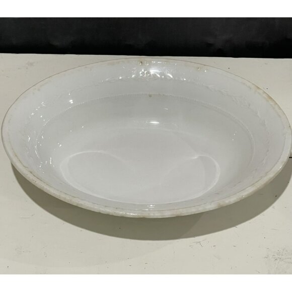 Grindley And Co Ironstone Serving Bowl Oval England Antique 6x9 Chunky Patina - Picture 1 of 6